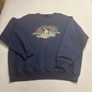 Walt Disney World Disney’s Animal Kingdom Vintage Blue Sweatshirt Sz M